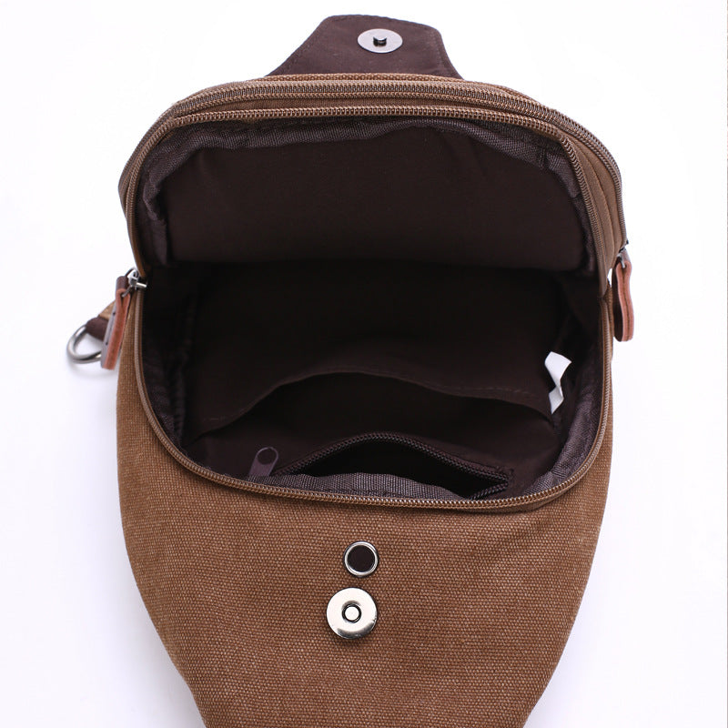 Men's Professional Fashion High Quality Washed Canvas Shoulder Bags