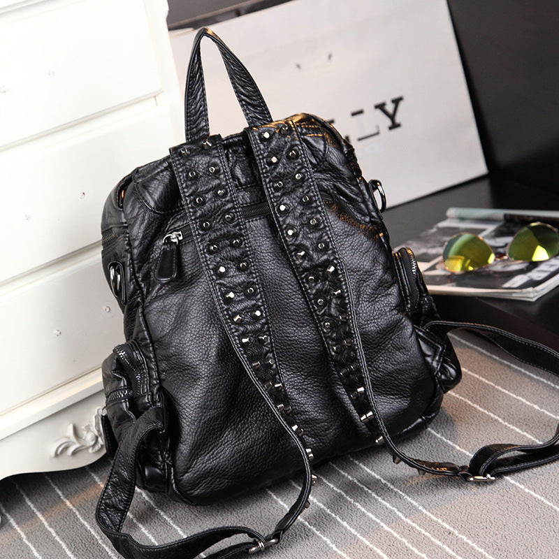 Women's Simple Soft Genuine Leather Surface Large Bags