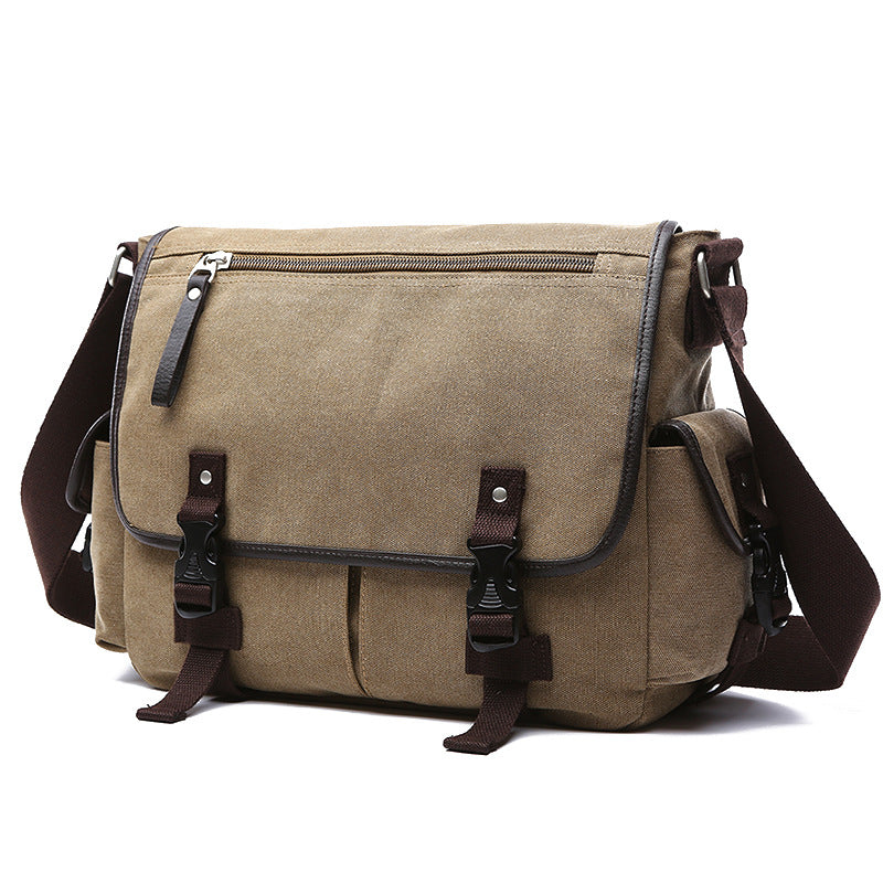 Single Canvas Black Street Style Function Bags