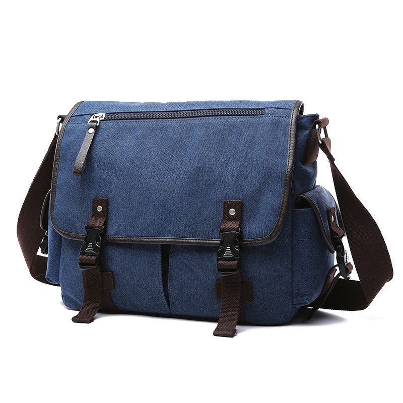 Single Canvas Black Street Style Function Bags