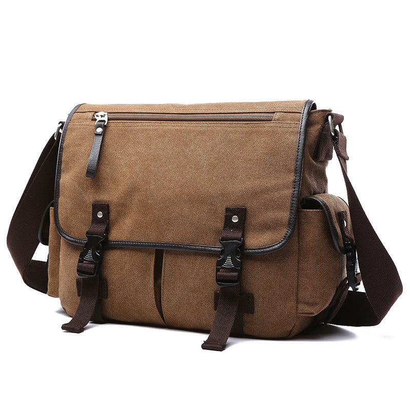 Single Canvas Black Street Style Function Bags