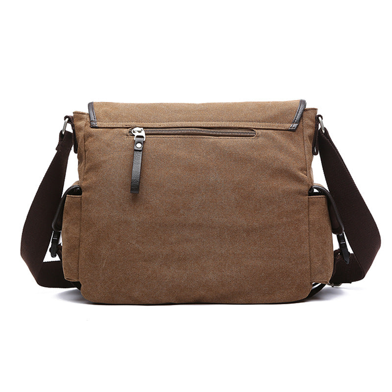 Single Canvas Black Street Style Function Bags