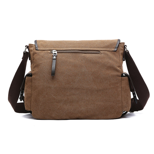 Single Canvas Black Street Style Function Bags