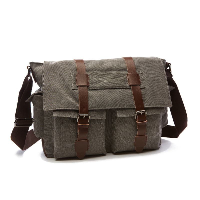 Graceful Men's Korean Canvas Practical Business Men's Messenger Bag