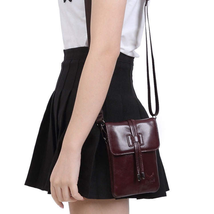 Women's Little Dori Mobile First Layer Cowhide Women's Messenger Bag
