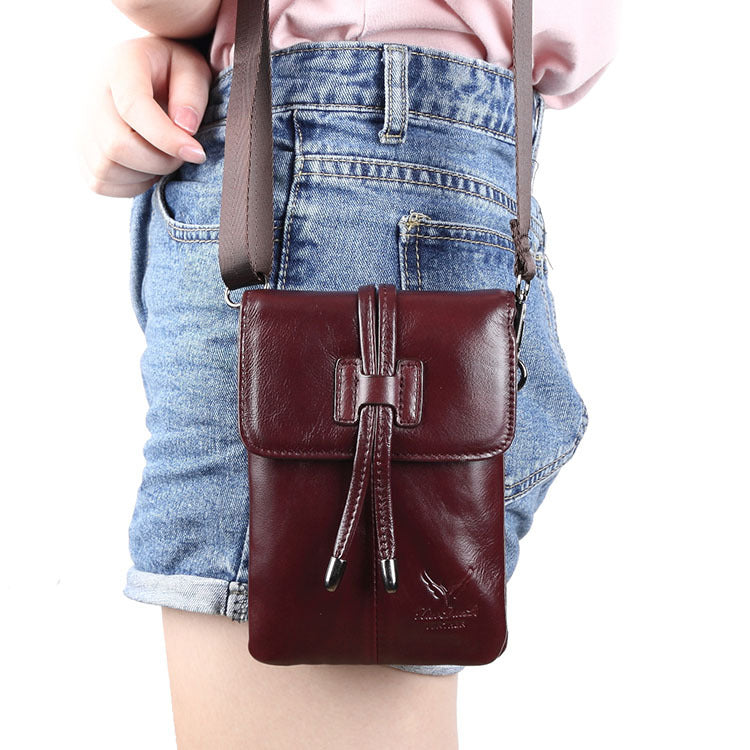 Women's Little Dori Mobile First Layer Cowhide Women's Messenger Bag
