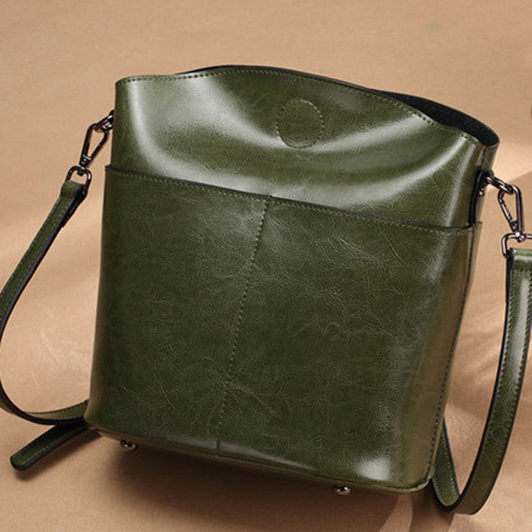 Unique Women's Fashion Cattlehide Leather Handmade Shoulder Bags