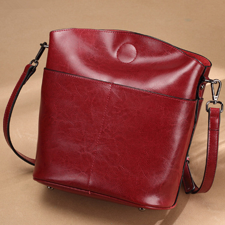 Unique Women's Fashion Cattlehide Leather Handmade Shoulder Bags