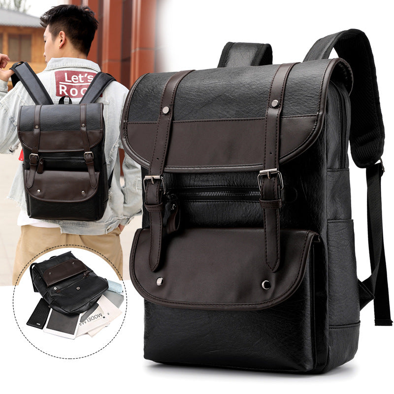 Men's Trendy Retro Business Computer Large Capacity Waterproof Backpacks