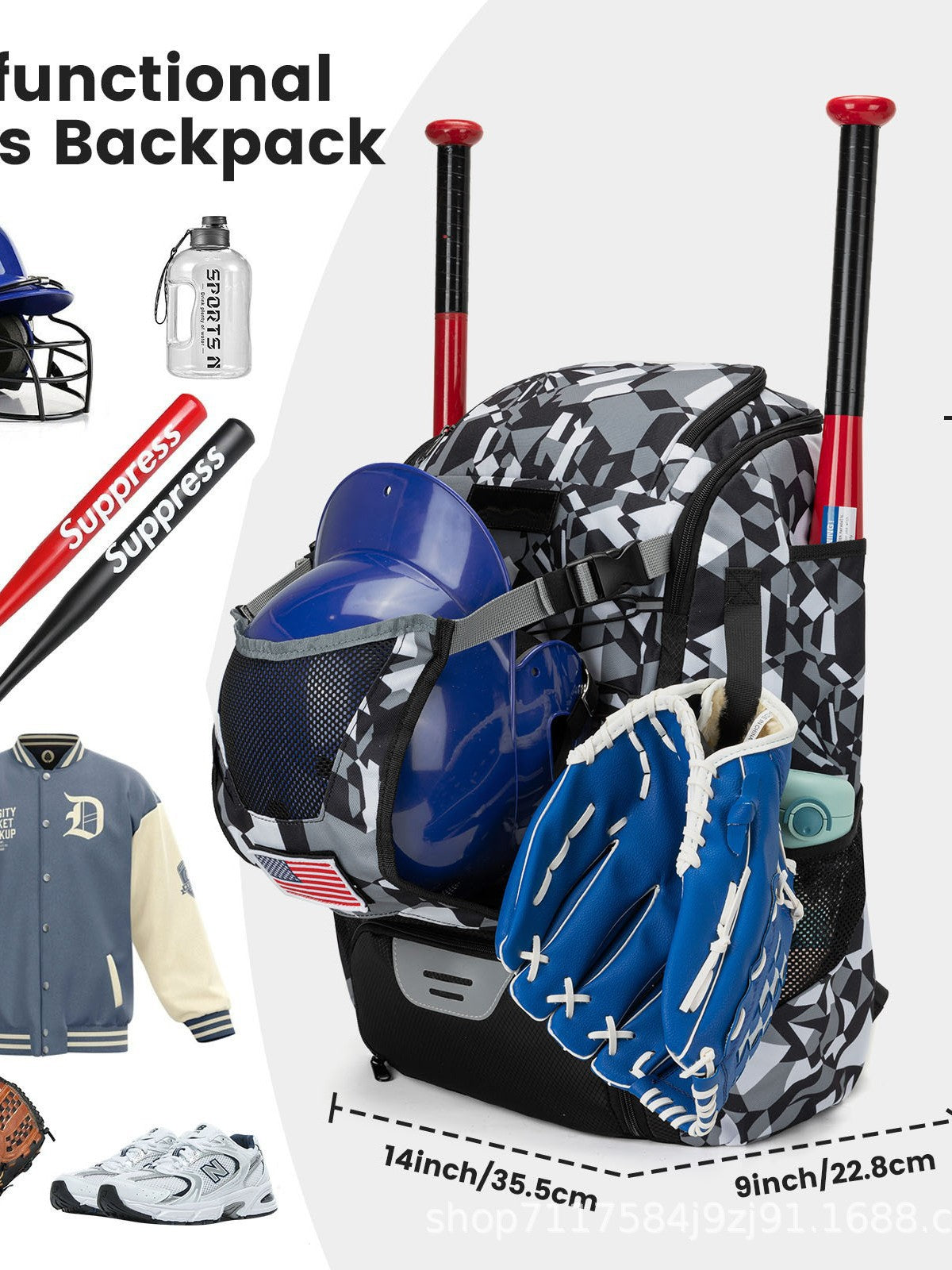 New Oxford Cloth Baseball Fashion Simple Backpacks