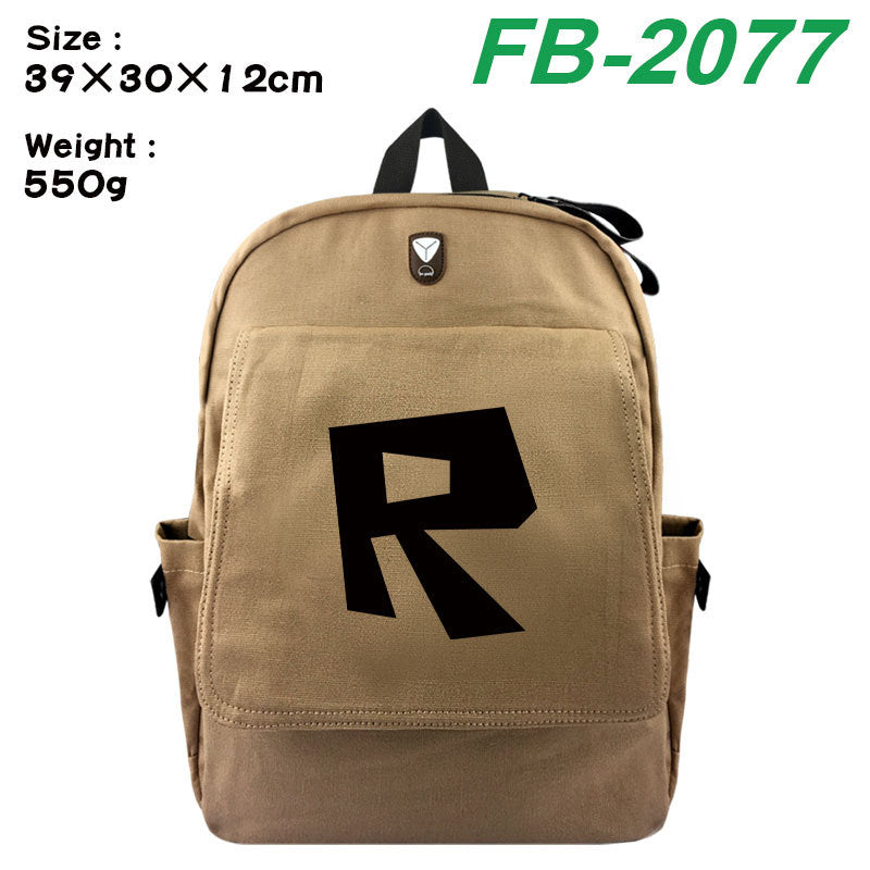 Peripheral Printing Stylish Canvas Large Capacity Leisure Backpack