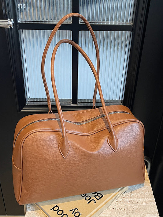 Women's Retro Simple Large Capacity Solid Color Underarm Commute Women's Shoulder Bag