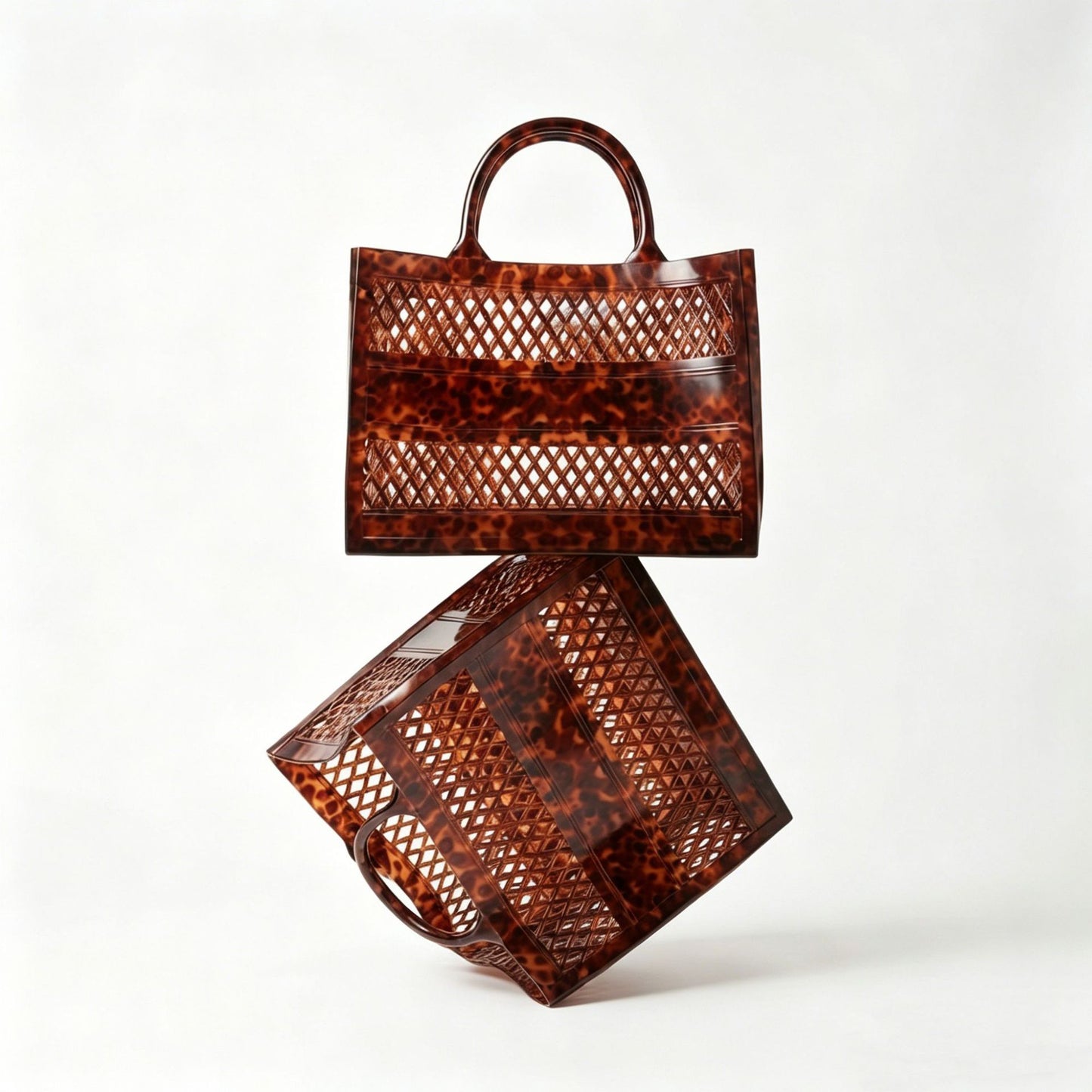 Summer Shopping Basket Portable Gel Large Capacity Women's Handbag