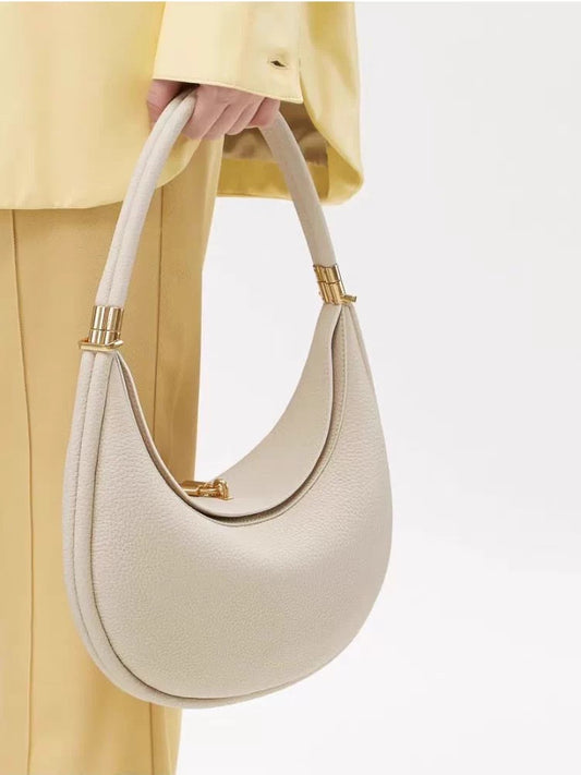 Women's Luxury High-grade Solid Color Portable Selenodont Underarm Bag