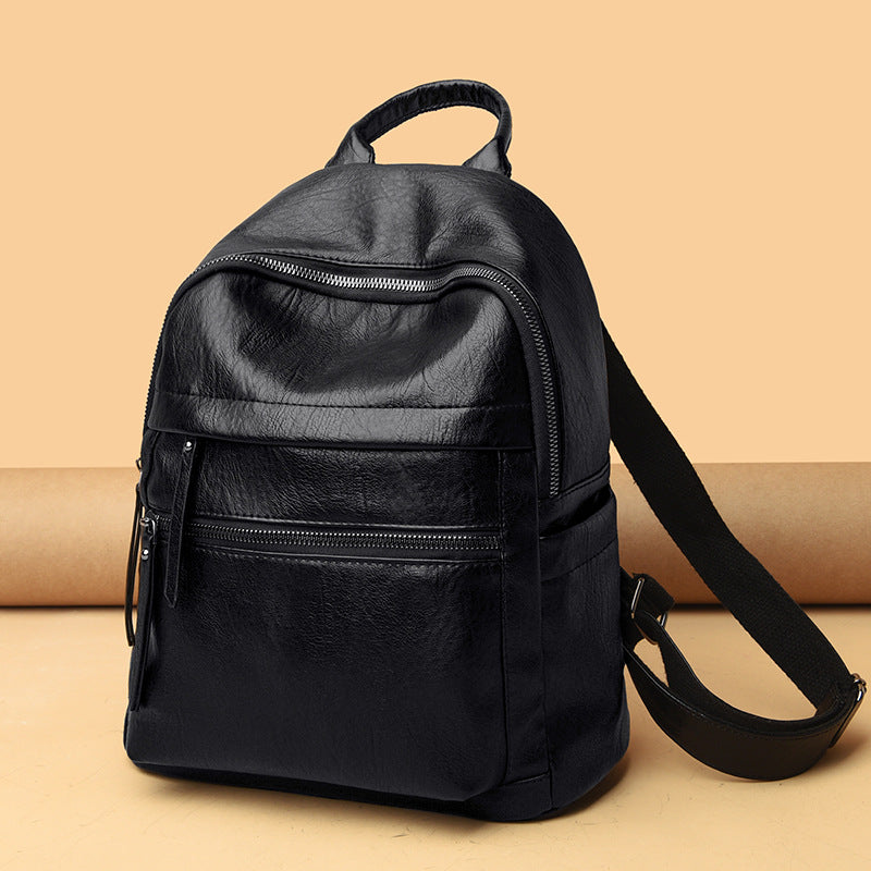 Women's Solid Color Fashion Large Capacity Versatile Backpacks
