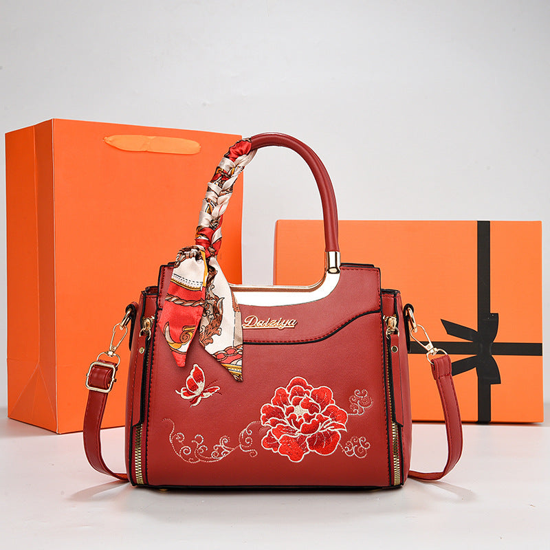 Women's Chinese Style Mother's Day Embroidered Large Bags