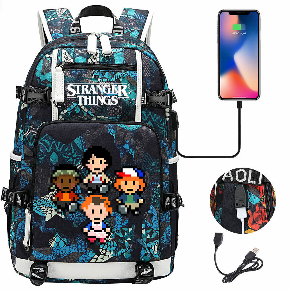 Women's & Men's Peripheral Printed Youth Leisure Backpack