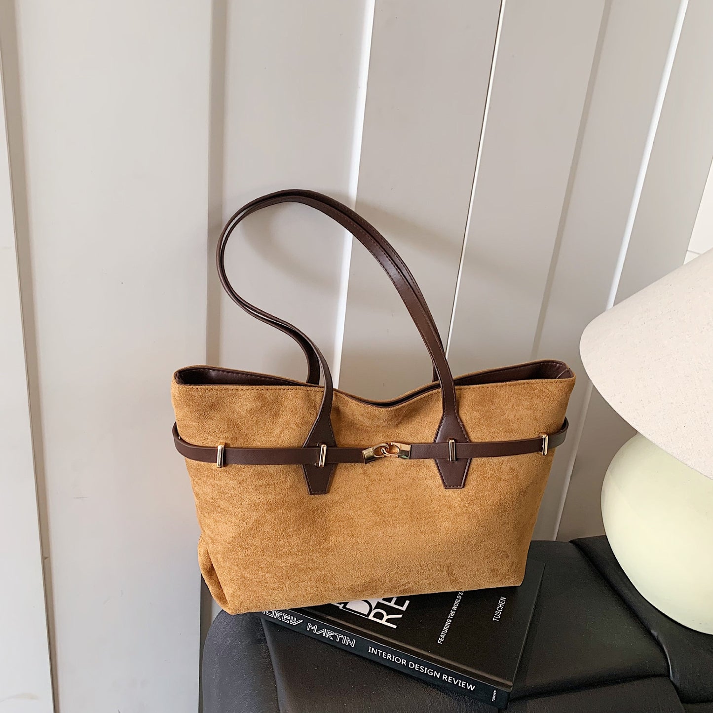 Women's Capacity Totes Suede Trendy Western Style Leopard Tote Bag