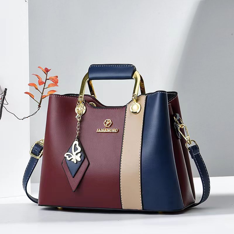 Women's Fashion Color Contrast Elegant Mother Handbags