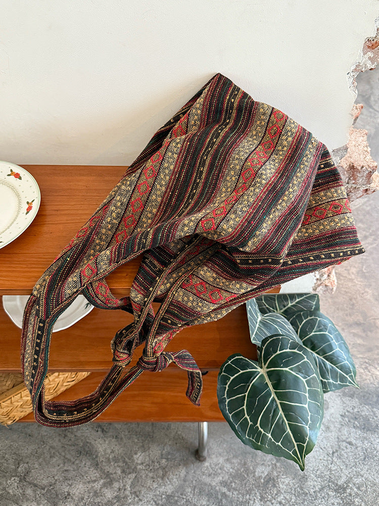 Women's Niche Ethnic Style Canvas Retro Commuter Women's Shoulder Bag