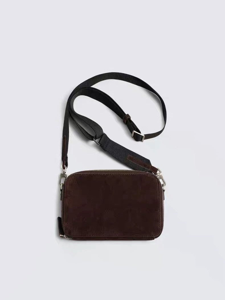 Fashion Beautiful Durable Men's Suede Leather Men's Messenger Bag