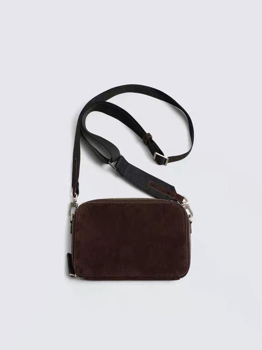 Fashion Beautiful Durable Men's Suede Leather Men's Messenger Bag