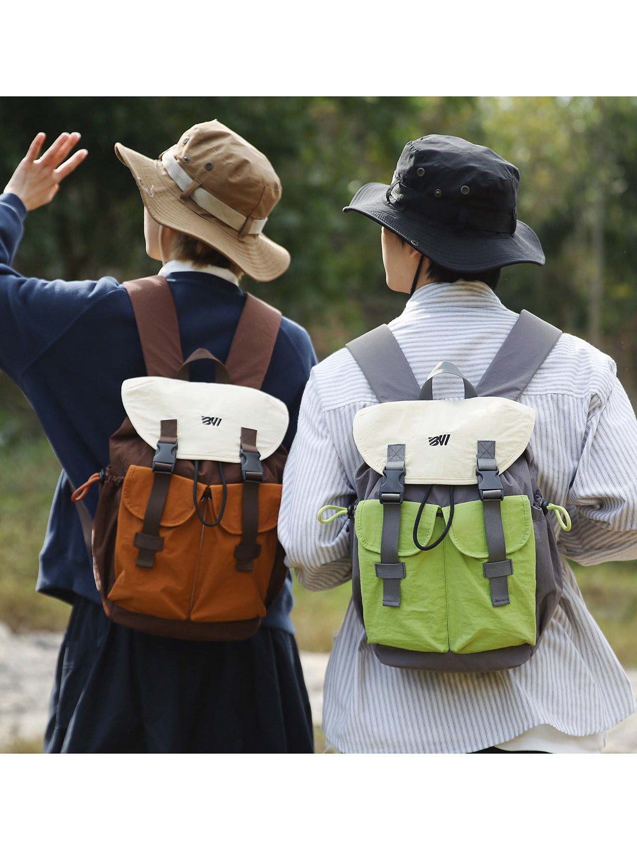 Women's & Men's Portable Large Capacity Contrast Color Drawstring Leisure Backpack