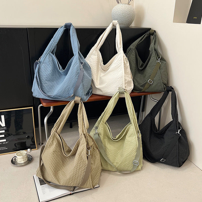 Women's Summer Canvas Korean Style Minority Simple Large Women's Shoulder Bag