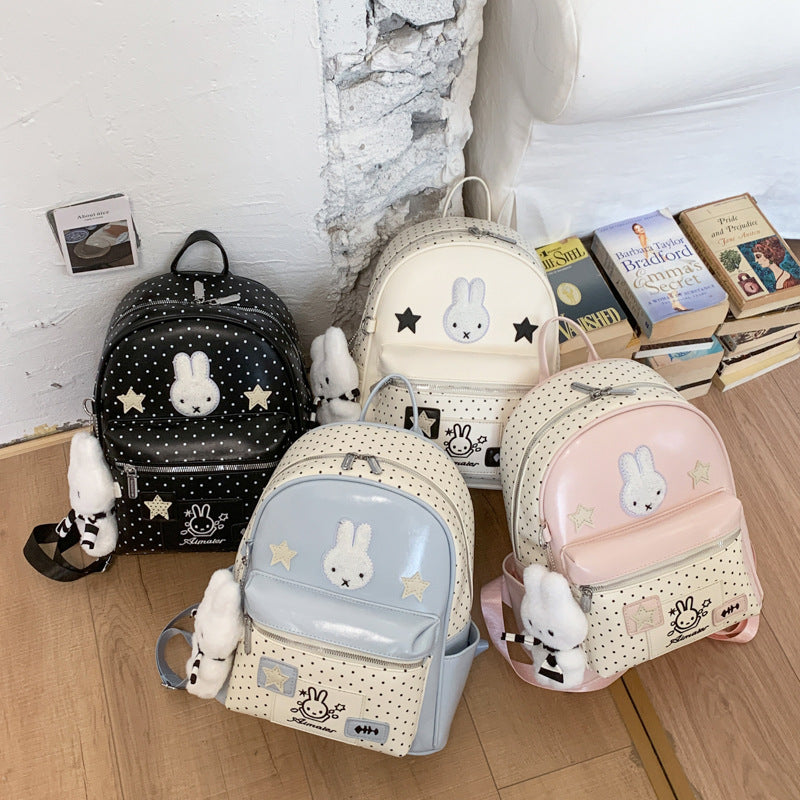 Women's Cute Polka Dot Lightweight Good-looking Large Capacity Women's Backpack