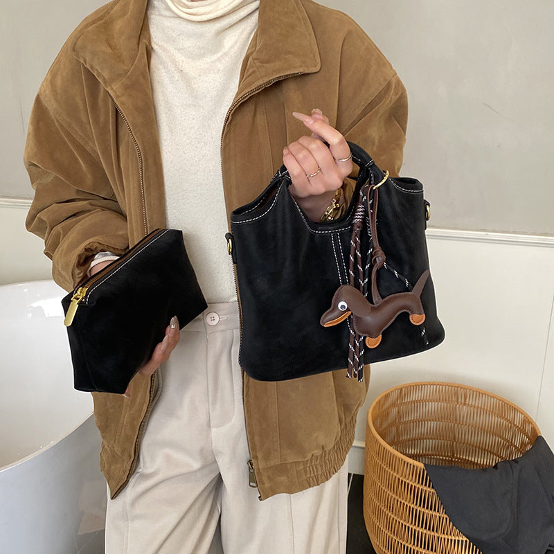 Slouchy Cool Women's Retro Niche High-grade Bucket Bag