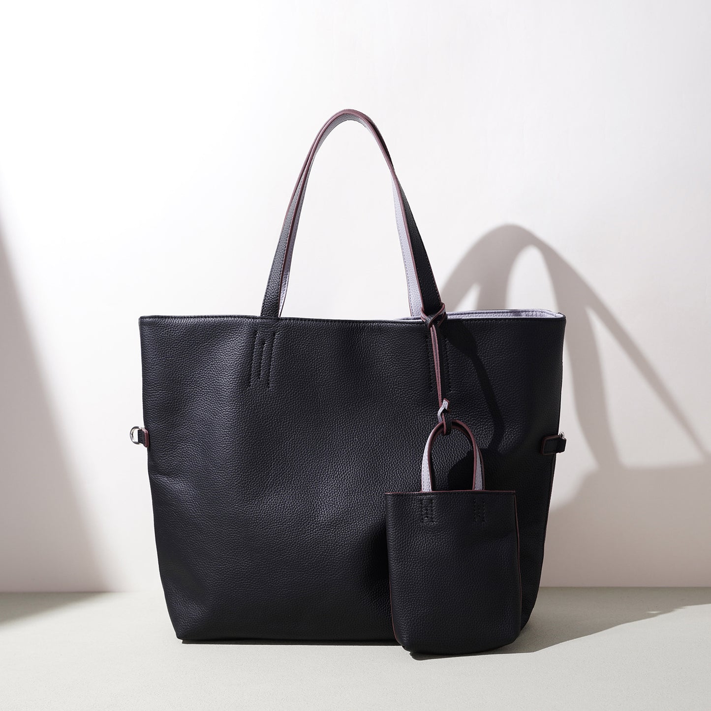 Leather Double-sided Cattlehide Surface Simple Large Bags