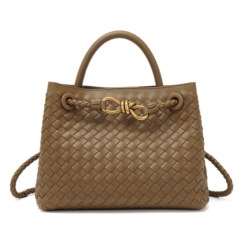 Women's Woven Large Capacity Underarm Retro Matte Bags