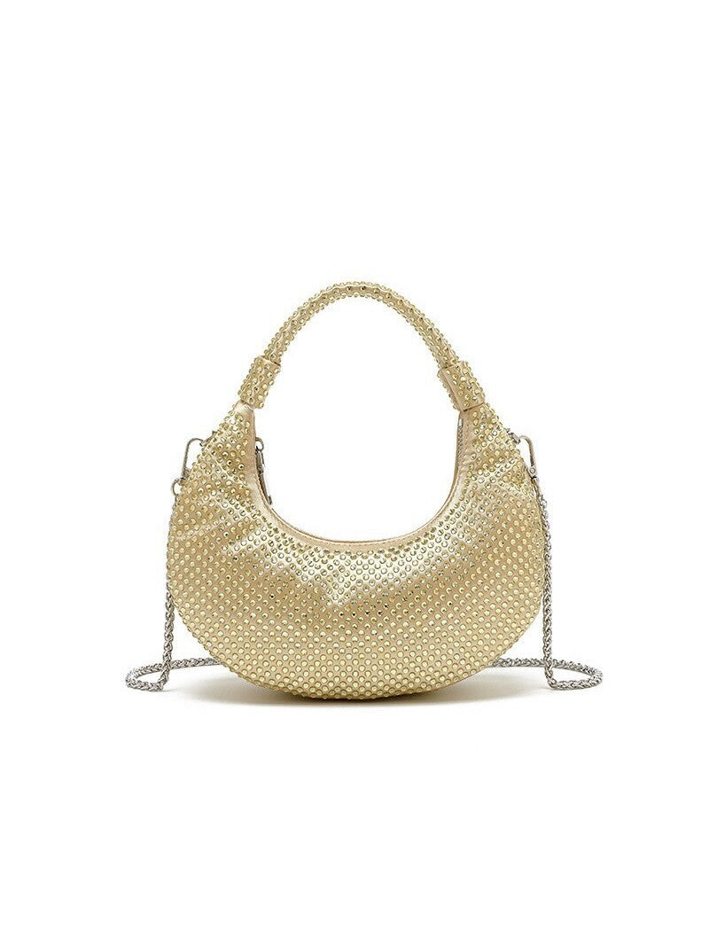 Women's Dinner Design Full Diamond Dumpling Versatile Rhinestone Handbags
