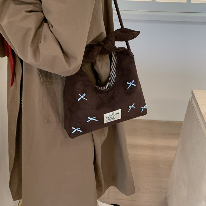 Women's Minority Fashion Carrying Suede Bow Bags