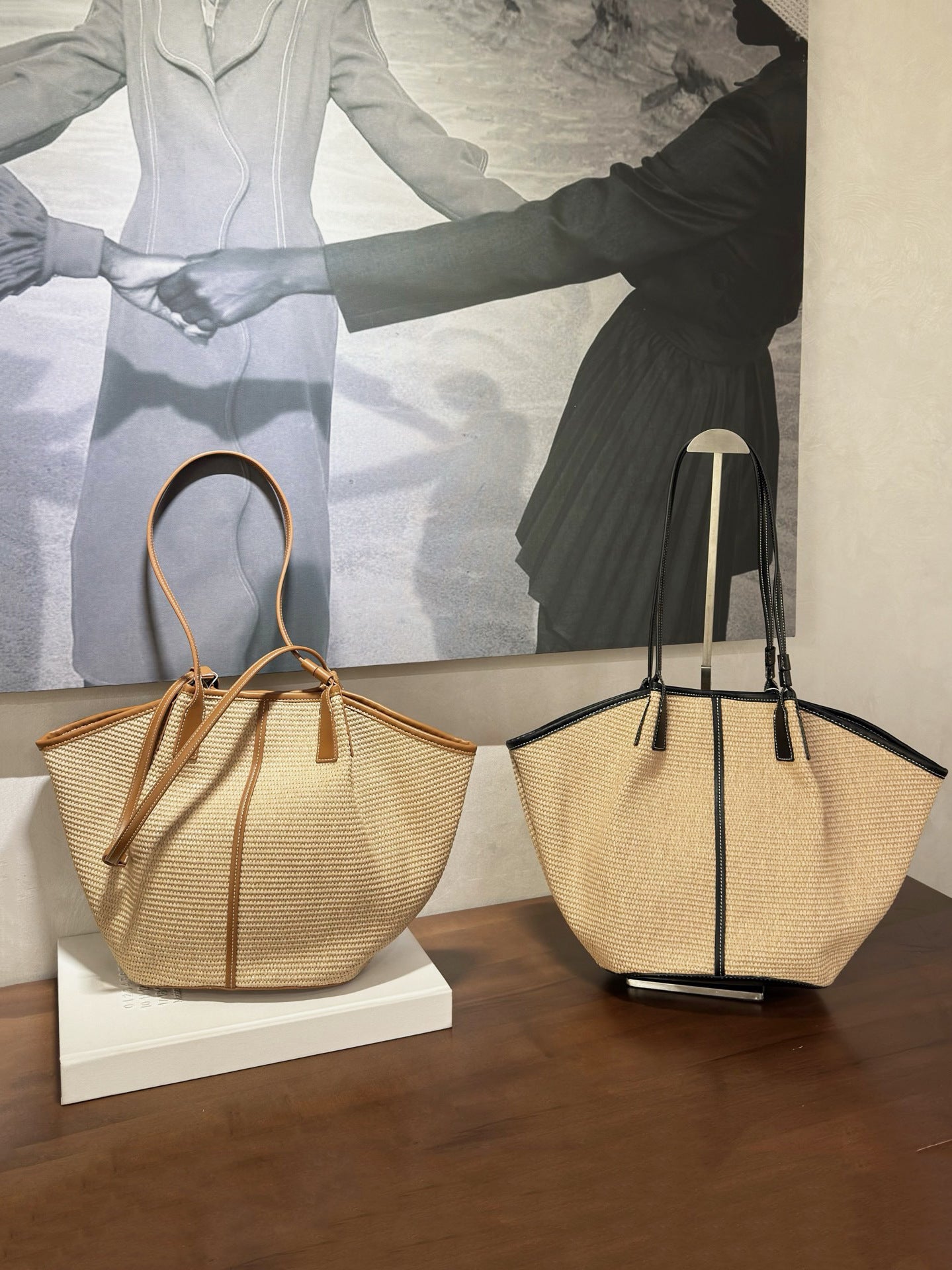 Women's Woven Large Capacity Totes Retro Vacation Bags