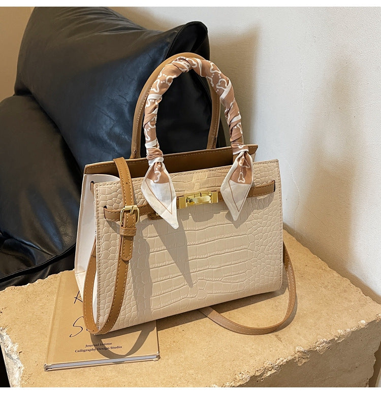 Western Style Height Stylish Textured Stone Bags