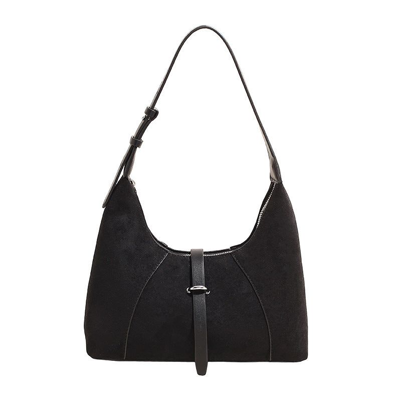 Women's Minority Trendy Fashionable Advanced Suede Large Women's Shoulder Bag