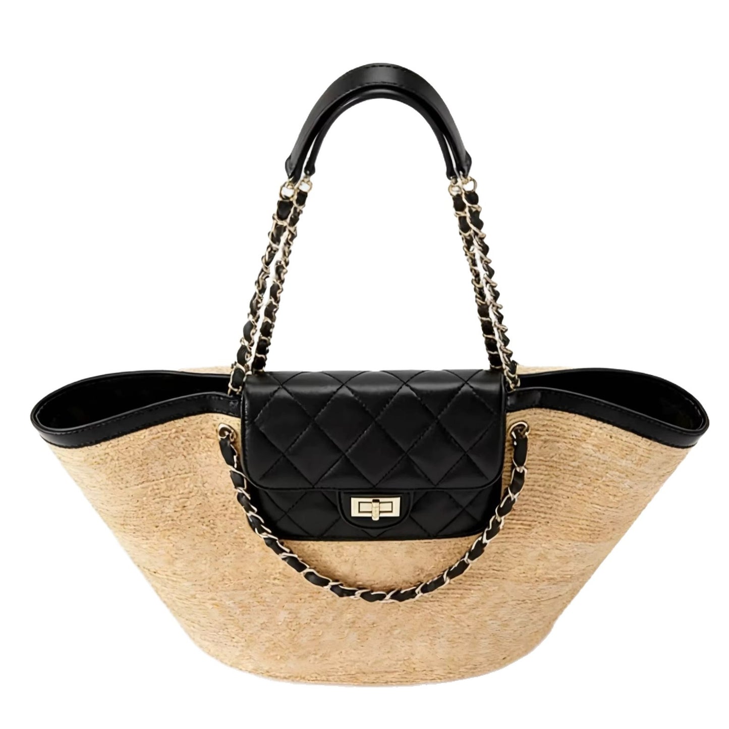 Women's Vacation Style Vegetable Basket Woven Seaside Women's Shoulder Bag