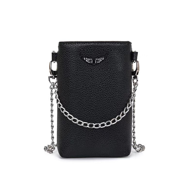 Women's French Fashion Diamond Wings Chain Envelope Shoulder Bags