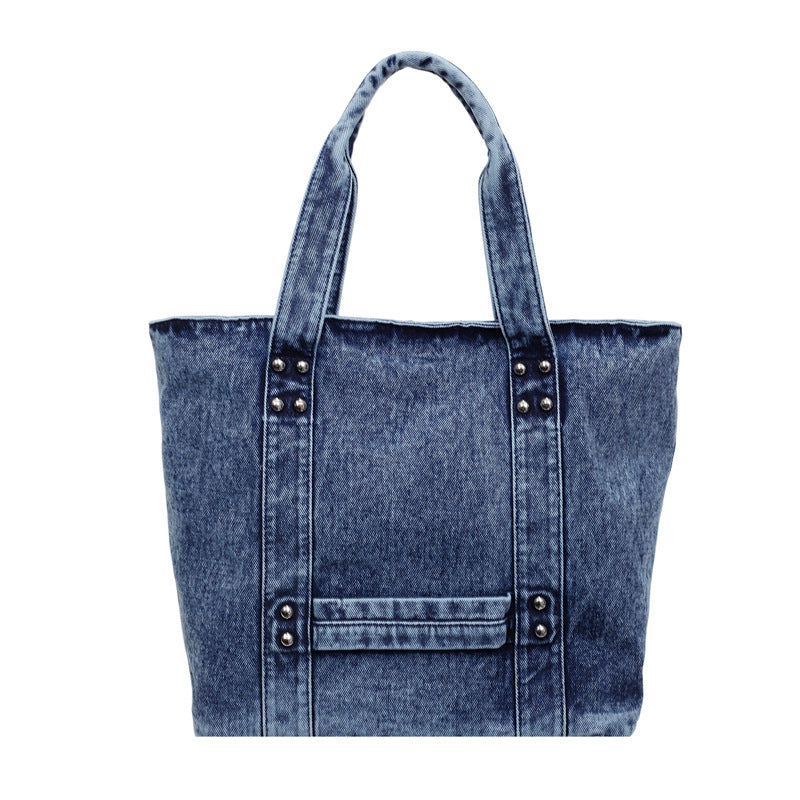 Women's Western Style Denim College Commuter Tote Bag