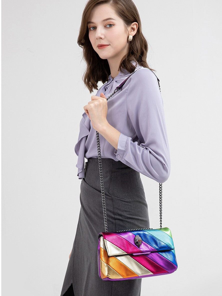Women's Rainbow Color Niche Texture Popular Series Women's Messenger Bag