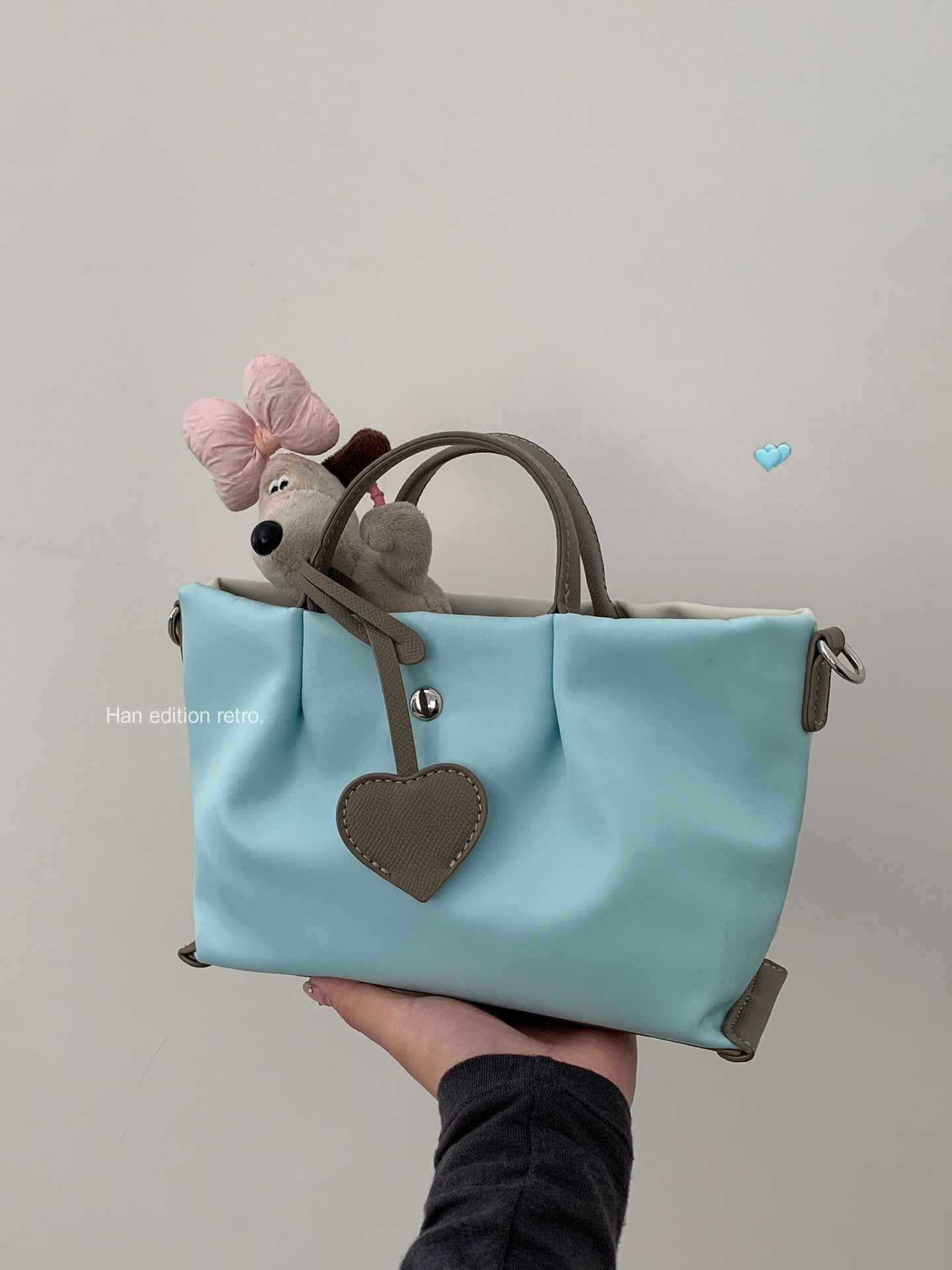 Women's Niche Texture Contrast Color Simple Tote Bag