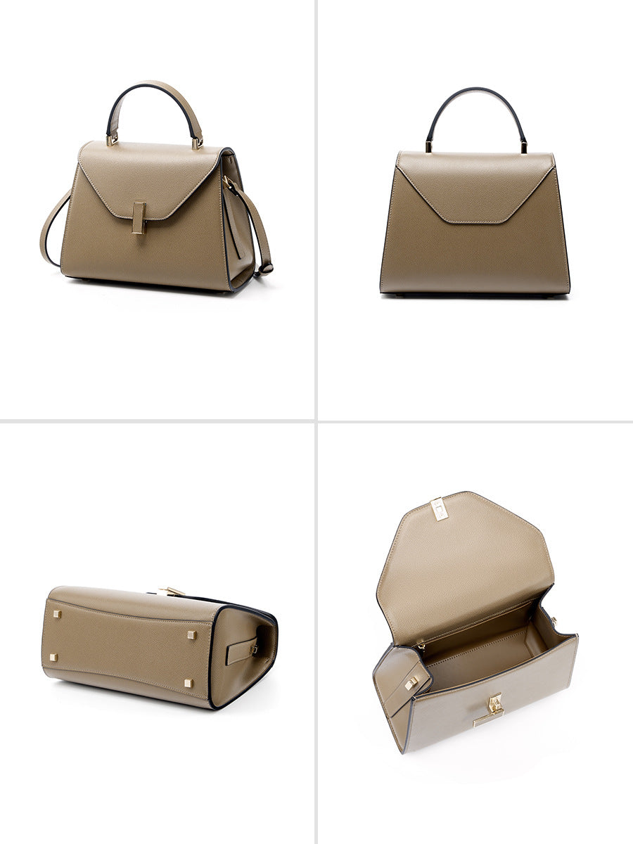Women's Kelly Design Sense Niche Fashion Genuine Leather High Large Women's Handbag