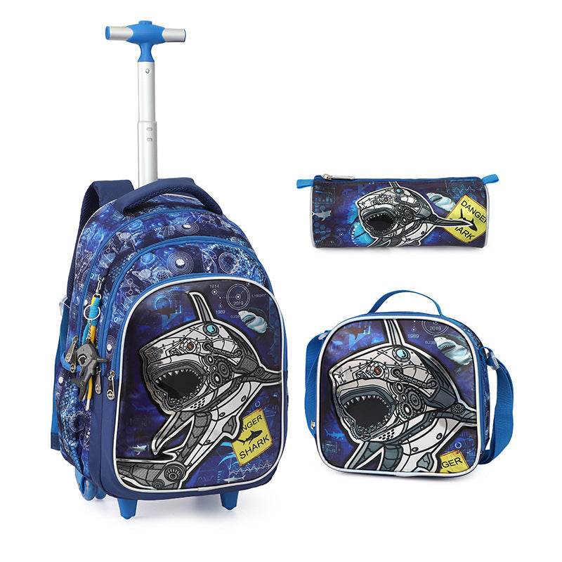 Children's Large Capacity Fashion Light Cartoon Expandable Backpacks