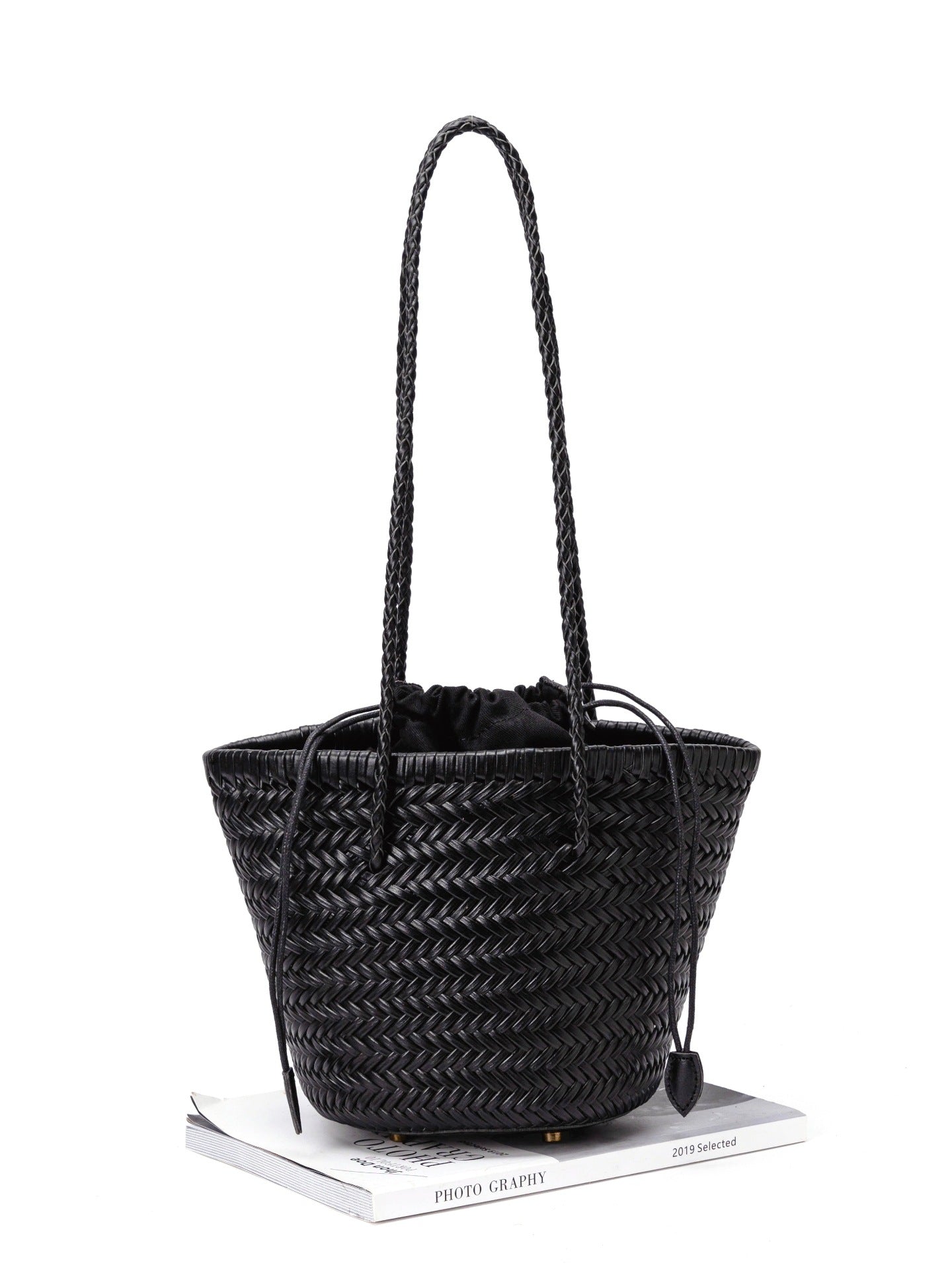 Leather Handmade Woven French Style Retro Bags
