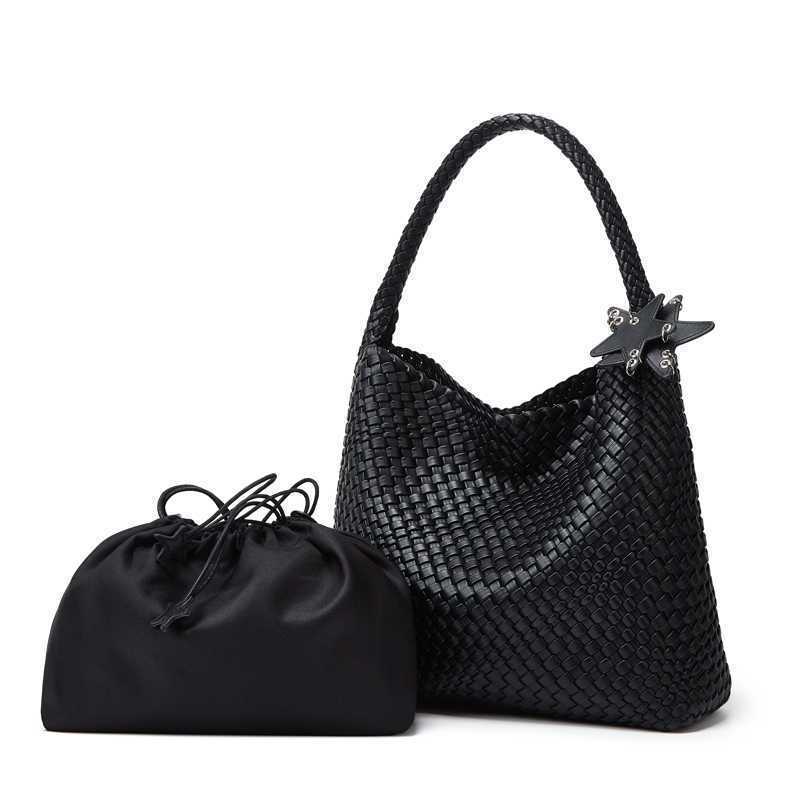 Large Capacity Genuine Leather Gold Portable Bags