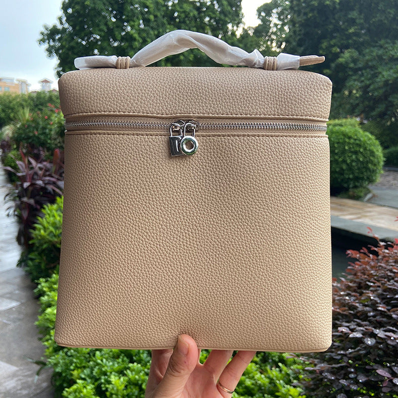 Portable Large Capacity Lunch Box Retro Top Women's Backpack
