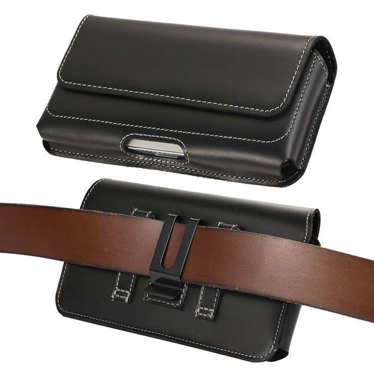 Men's Old Work First Layer Cattlehide Cover Phone Bags