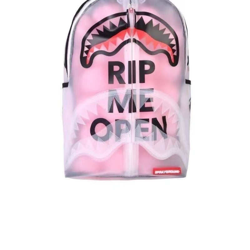 Shark Hot Transparent Large Capacity Fashion Women's Backpack