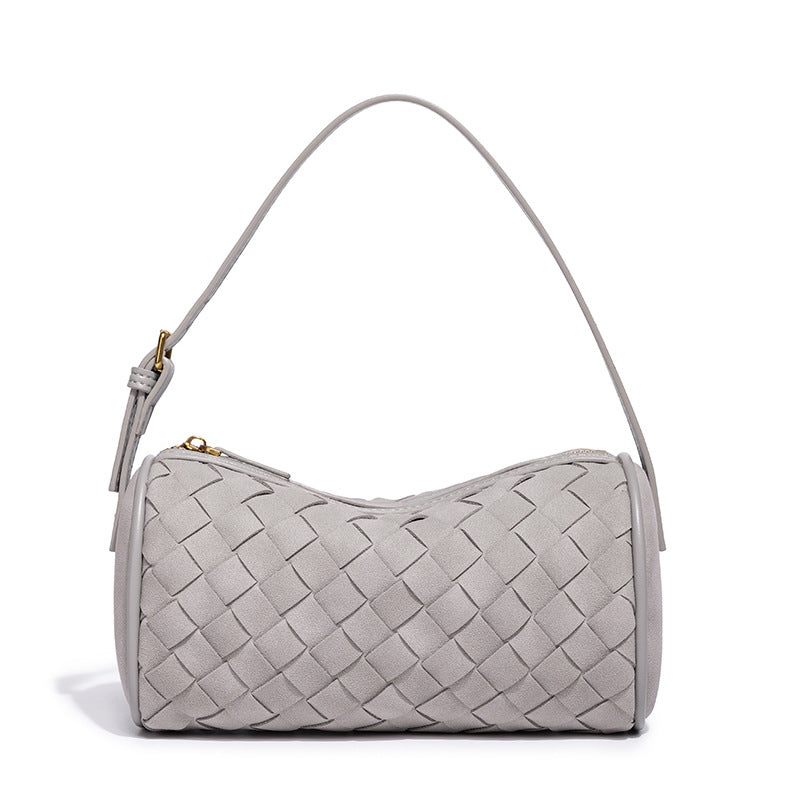 Lazy Versatile Korean Style Niche Frosted Suede Woven Women's Shoulder Bag